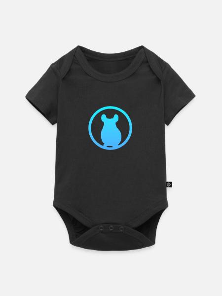 Nagetier Streifenhörnchen Chinchilla - Baby Premium Kurzarmbody - Schwarz