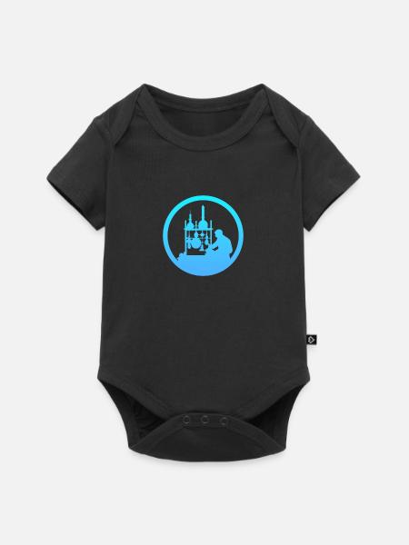 Molekül Biochemie DNA - Baby Premium Kurzarmbody - Schwarz