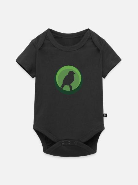 Sittich Vogel Abbildung Peep - Baby Premium Kurzarmbody - Schwarz