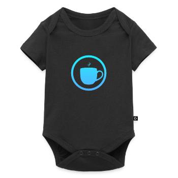 Kaffee Tasse Kaffee - Baby Premium Kurzarmbody - Schwarz - Vorne