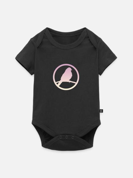 Peep Sittich Vogel - Baby Premium Kurzarmbody - Schwarz