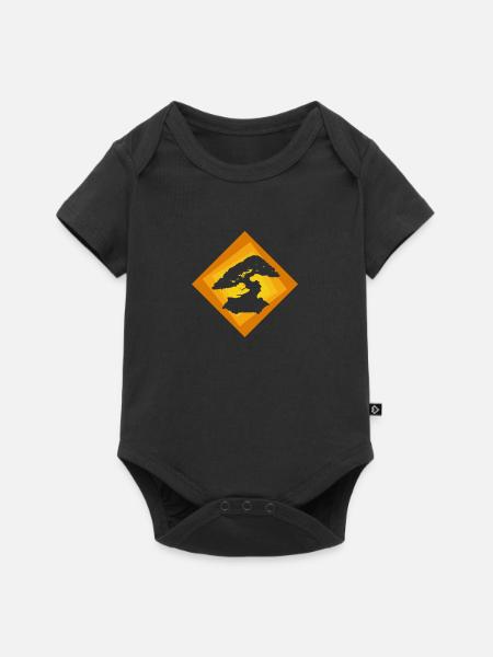 Bonsai Wachsen Wachsen - Baby Premium Kurzarmbody - Schwarz