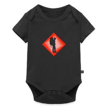 Backpacker Backpack Pilgrim - Baby Premium short-sleeve bodysuit - black - Front