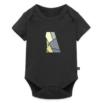 Rope climbing, climber, mountaineering - Baby Premium short-sleeve bodysuit - black - Front