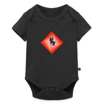 Rope climbing, mountaineering, alpinist - Baby Premium short-sleeve bodysuit - black - Front