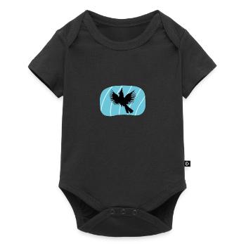 Cockatiel Flying Funny - Baby Premium short-sleeve bodysuit - black - Front