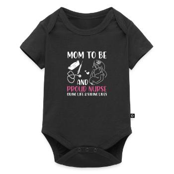 Maman en devenir et fière infirmière infirmières infirmières auxiliaires infirmières enceintes - Body à manches courtes Premium Bébé - noir - Devant