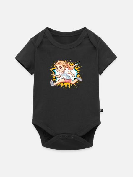 Laufen Sprint Ausdauer - Baby Premium Kurzarmbody - Schwarz