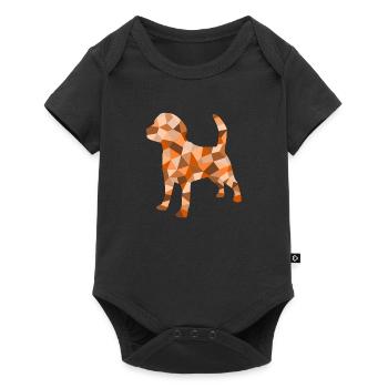 Chien cubiste - Body à manches courtes Premium Bébé - noir - Devant