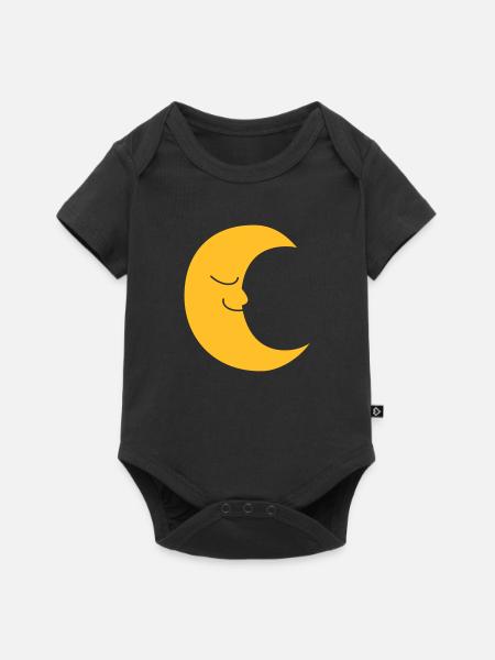 Moon Mond - Baby Premium Kurzarmbody - Schwarz