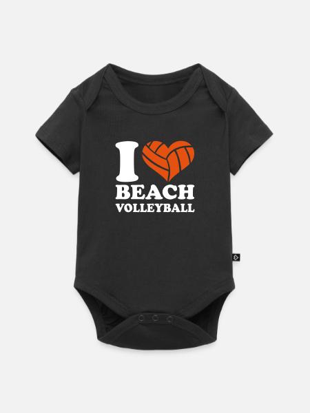 Beachvolleyball - Baby Premium Kurzarmbody - Schwarz