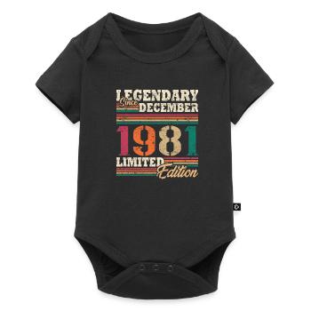 Légendaire Décembre 1981 édition limitée - Body à manches courtes Premium Bébé - noir - Devant