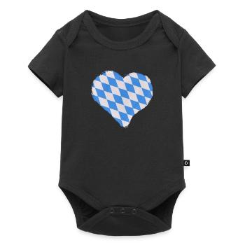 Bavaria Flag Used Look Bavarian Flag Vintage - Baby Premium short-sleeve bodysuit - black - Front