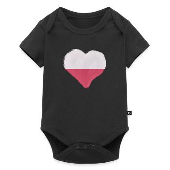 Pologne Drapeau utilisé Look Polska Drapeau polonais - Body à manches courtes Premium Bébé - noir - Devant