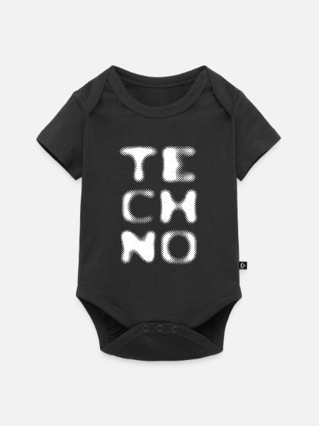 Techno Unscharf - Baby Premium Kurzarmbody - Schwarz
