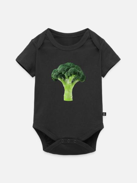 Brokkoli - Baby Premium Kurzarmbody - Schwarz