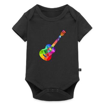 Colorful Rainbow Guitar Rainbow Music Guitarist - Baby Premium short-sleeve bodysuit - black - Front