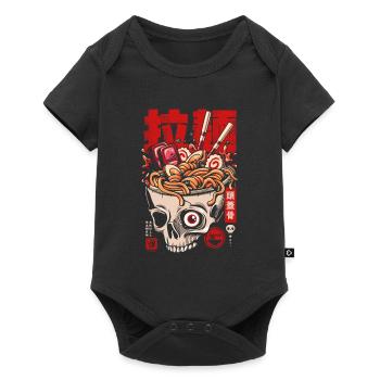 Japon skull ramen noodles - Body à manches courtes Premium Bébé - noir - Devant