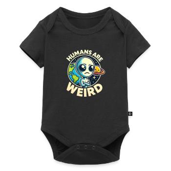 Les humains sont bizarres 👽🌎 - Body à manches courtes Premium Bébé - noir - Devant
