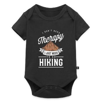 Pas besoin de thérapie, il suffit de faire de la randonnée - montagnes - Body à manches courtes Premium Bébé - noir - Devant
