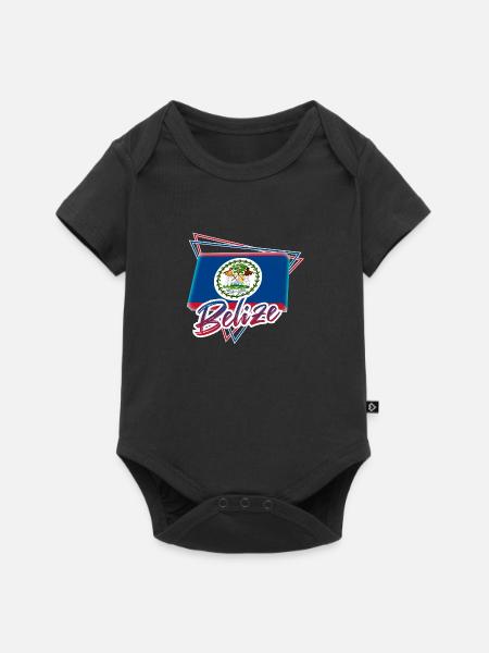 Belize - Baby Premium Kurzarmbody - Schwarz