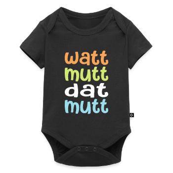 Watt mutt dat mutt - Baby Premium Kurzarmbody - Schwarz - Vorne