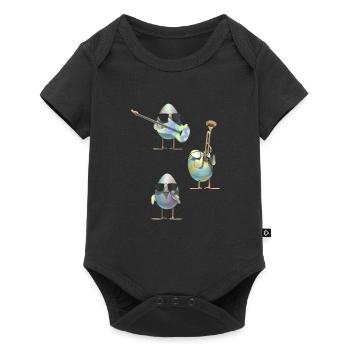 Cool easter egg band - Baby Premium short-sleeve bodysuit - black - Front