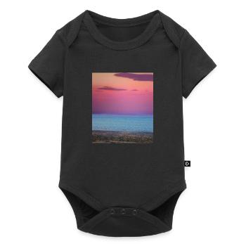 Synthwave Beach - Baby Premium short-sleeve bodysuit - black - Front