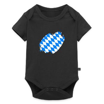 Bavaria Flag Used Look Bavarian Flag Vintage - Baby Premium short-sleeve bodysuit - black - Front
