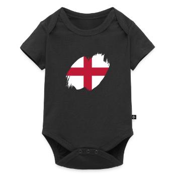 England Flag Vintage English Flag Used Look - Baby Premium short-sleeve bodysuit - black - Front
