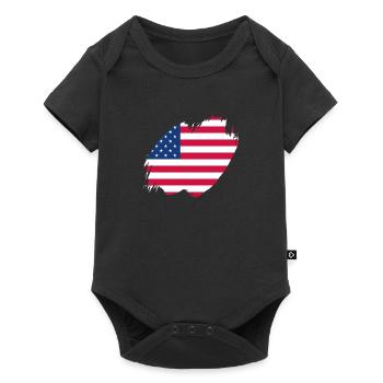 USA Flag America Flag Stars & Stripes Patriot - Body à manches courtes Premium Bébé - noir - Devant