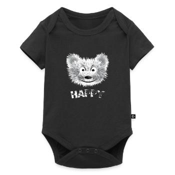 Happy Bear - Baby Bear Cute - Baby Premium short-sleeve bodysuit - black - Front