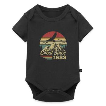 Vintage 1983 Cadeau D’anniversaire 1983 Retro 1983 - Body à manches courtes Premium Bébé - noir - Devant