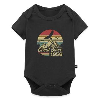 Vintage 1956 Retro 1956 Birthday Gift - Baby Premium short-sleeve bodysuit - black - Front