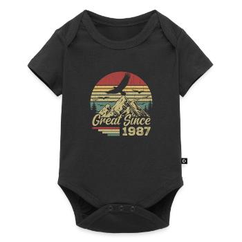 Vintage 1987 Cadeau D’anniversaire 1987 Retro 1987 - Body à manches courtes Premium Bébé - noir - Devant