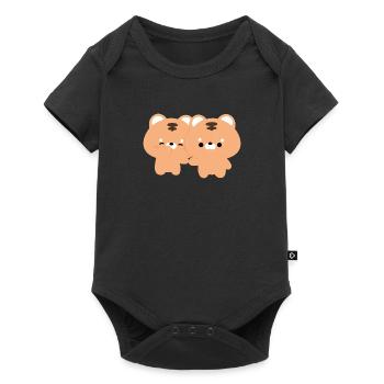 Tiger Couple - Baby Premium short-sleeve bodysuit - black - Front