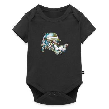 Dog with explosives - Baby Premium short-sleeve bodysuit - black - Front