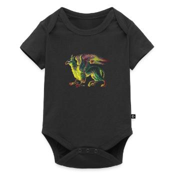Créatures fabuleuses colorées - Body à manches courtes Premium Bébé - noir - Devant