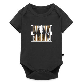 Backgammon - Baby Premium Kurzarmbody - Schwarz - Vorne