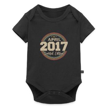 April 2017 Birthday Gift April 2017 Retro - Baby Premium short-sleeve bodysuit - black - Front