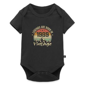 Cadeau Anniversaire 1989 Vintage 1989 Retro 1989 - Body à manches courtes Premium Bébé - noir - Devant