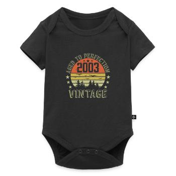 2003 Vintage Born 2003 Birthday Gift 2003 - Baby Premium short-sleeve bodysuit - black - Front