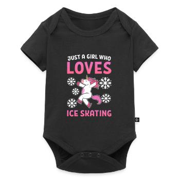 Ice skating Ice skating Ice skating - Baby Premium short-sleeve bodysuit - black - Front