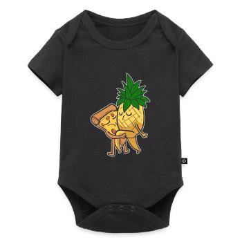 Pineapple Pizza Hawaii - Baby Premium short-sleeve bodysuit - black - Front