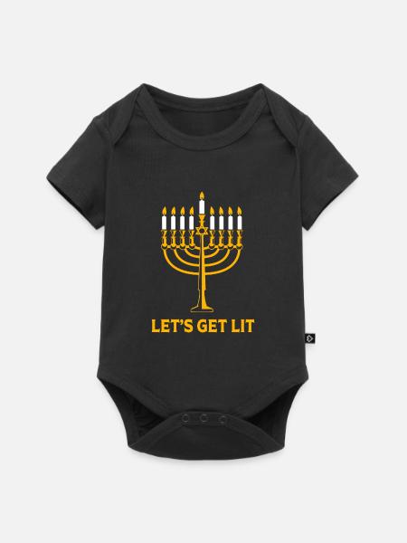 Chanukkah - Baby Premium Kurzarmbody - Schwarz