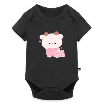 Sleepy Cow - Baby Premium short-sleeve bodysuit - black - Front