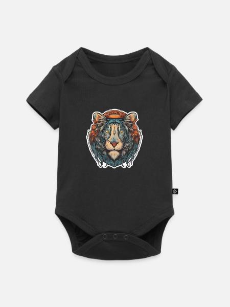 Majestic Lion Captain - Baby Premium short-sleeve bodysuit - black