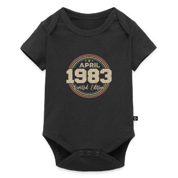 April 1983 Retro April 1983 Birthday Gift - Baby Premium short-sleeve bodysuit - black - Front