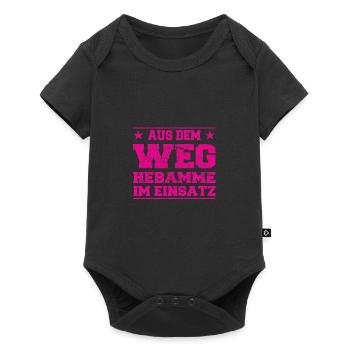 Aus dem Weg Hebamme im Einsatz Design - Baby Premium Kurzarmbody - Schwarz - Vorne