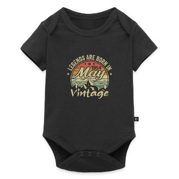 May 1954 Birthday Gift 1954 Vintage 1954 - Baby Premium short-sleeve bodysuit - black - Front